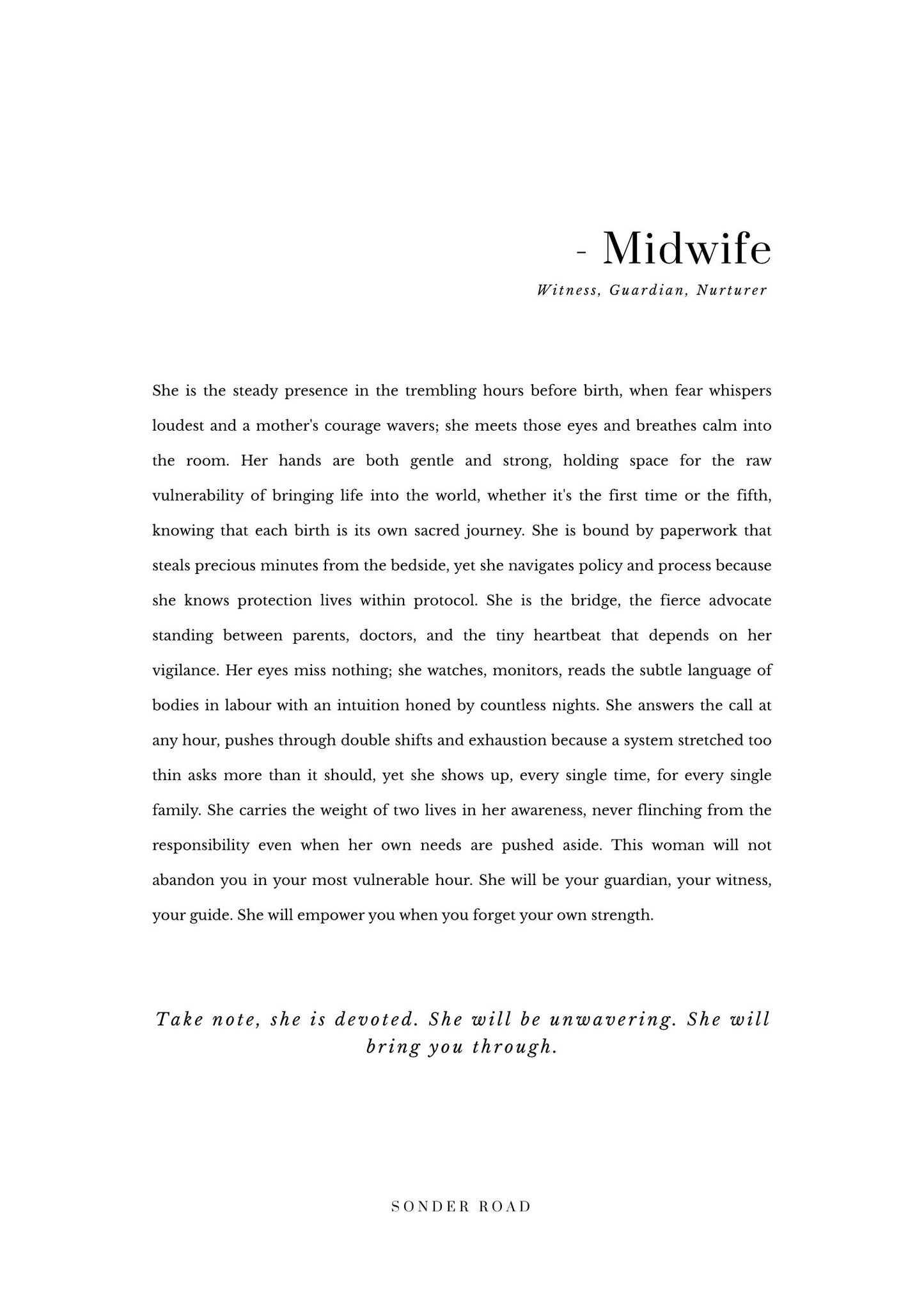 Midwife Print
